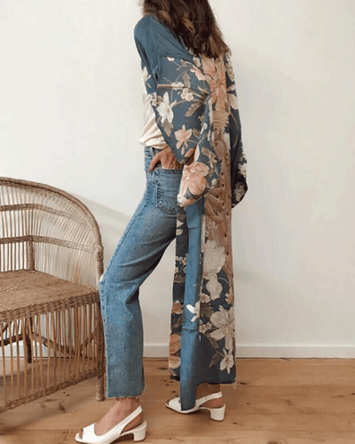 Kimono Pavo Flowers