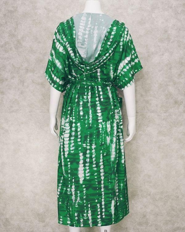 Grüner Kaftan Batik Boho Kimono - Kapuzen Kimono Schweiz