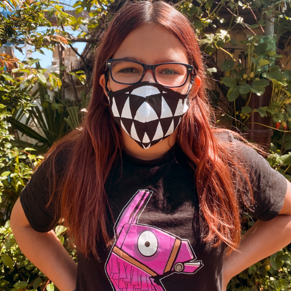 Gesichtsmaske Kinder und Damen Stoffmaske Korbmaske einstellbare Gummibänder Hygienemaske Schweiz Fashion Style