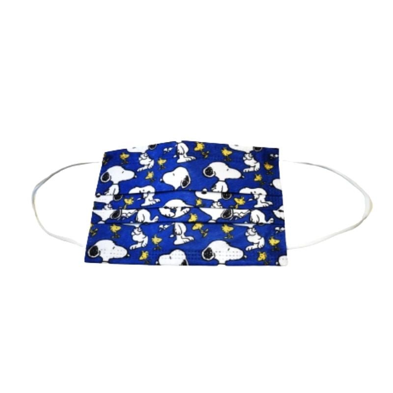 Dunkelblaue Kinder Einwegmasken Hygienemasken mit Snoopy Motiven