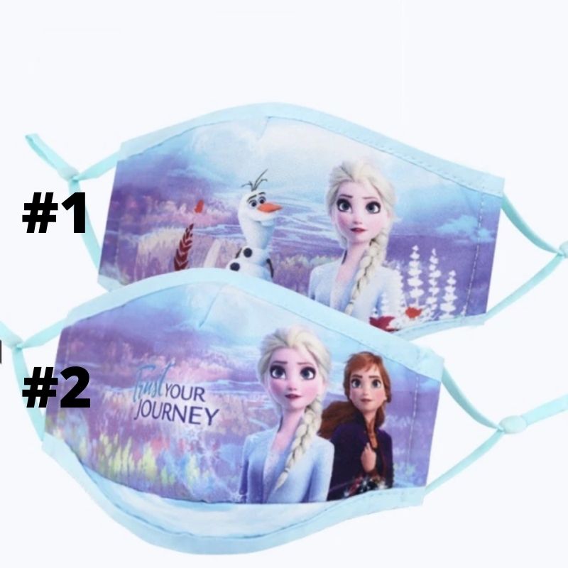Frozen Kindermasken in blau mit Eiskoenigin Elsa und Olaf - Frozen Kinderfilm Masken online kaufen