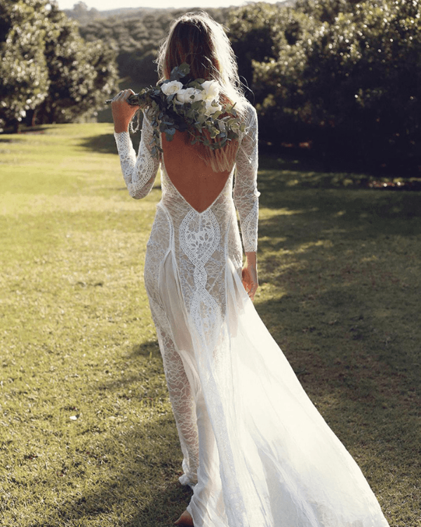 Hochzeitskleid Bohemian Style Weiss 