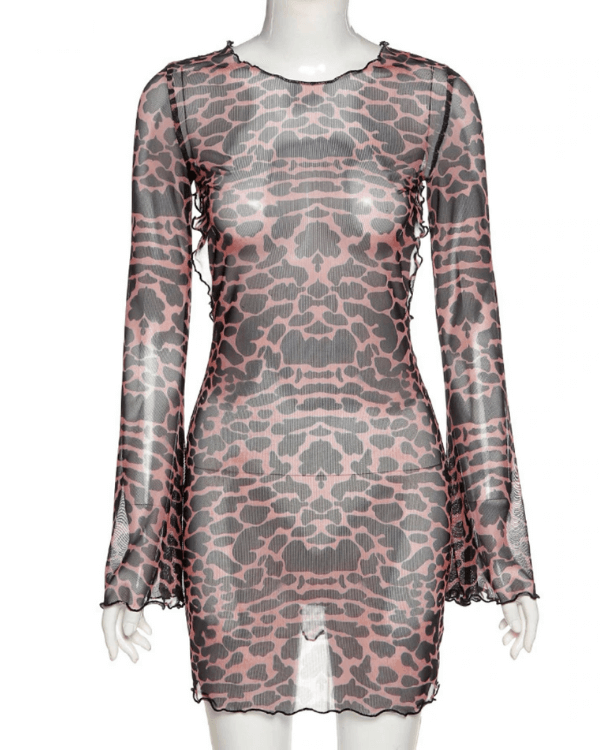 Rückenfreies Kleid Wild Leo