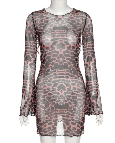 Rückenfreies Kleid Wild Leo