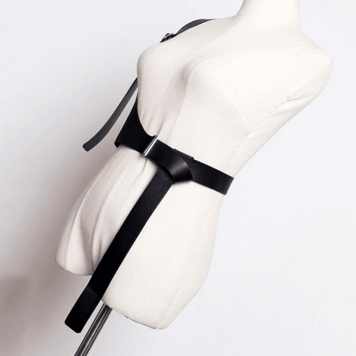 Kunstleder schwarz Gürtel für Taille und über Schulter