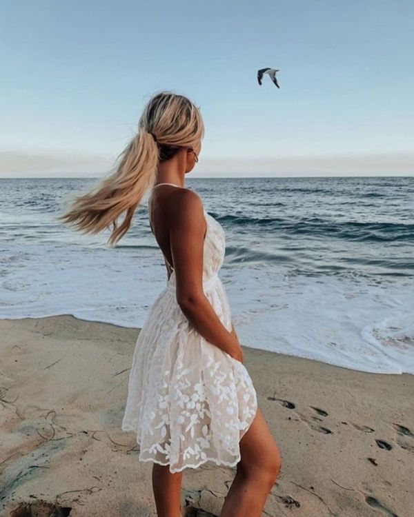 Kurzes weisses sommerkleid clearance