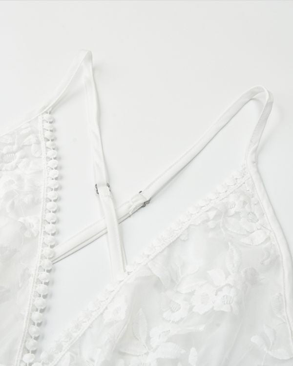 Blumen Kleid Sommerkleid mit gekreuzten Traegern