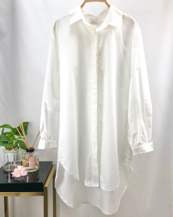 Baumwolle Damen Bluse Lang