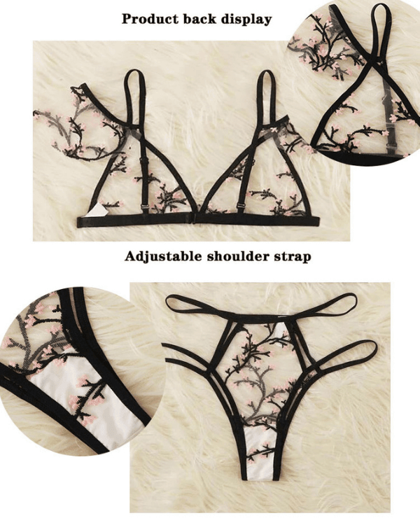 Mesh Lingerie Set Damen