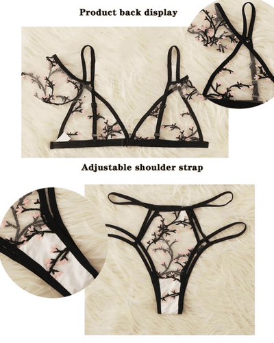 Mesh Lingerie Set Damen