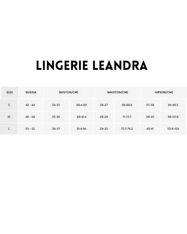 Grössentabelle Dessous Lingerie
