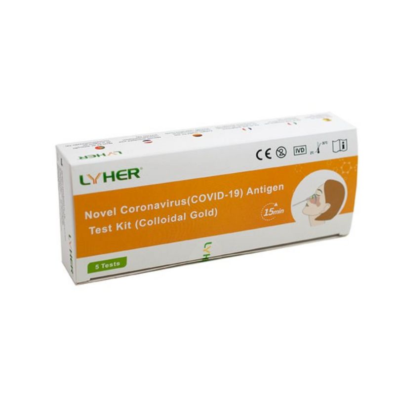 Lyher Antigen Schnelltest Nasal Nasenabstrich - Covid Testkit SARS-CoV-2 