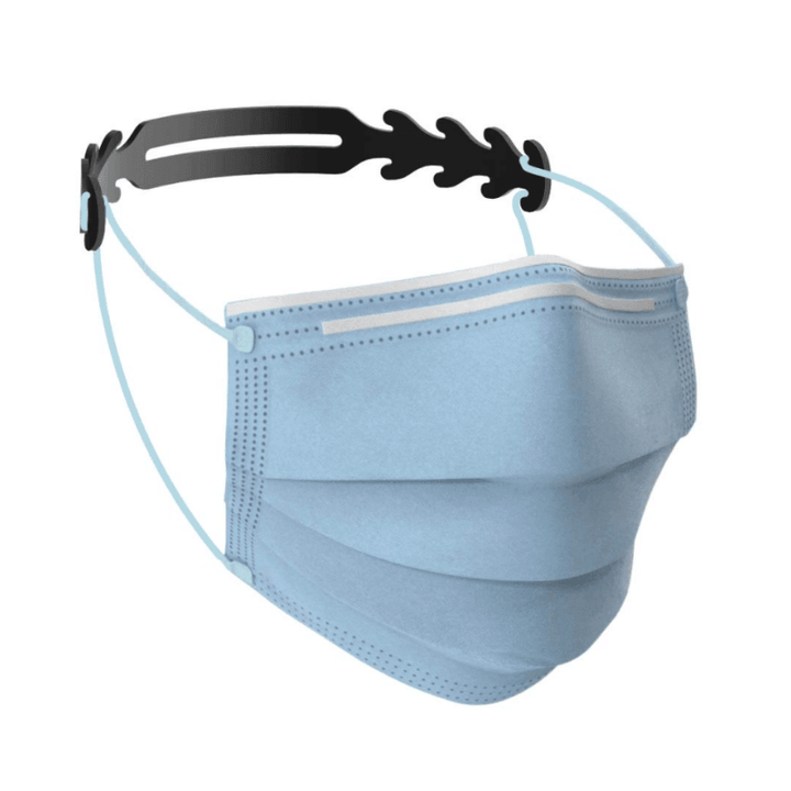 Maskenverlaengerung Hinterkopf - Maskenhalterung Plastik mit Stufen für Mundschutzmaske