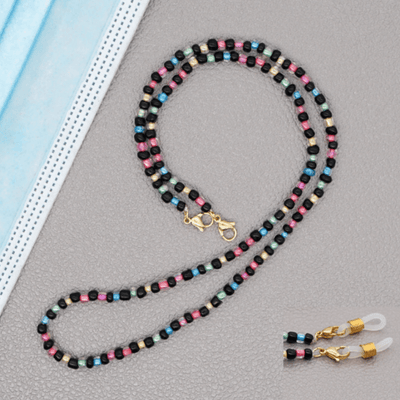 Maskenkette Brillenkette Kinder Erwachsene - Perlenkette schwarz farbig bunt online Shop Schweiz