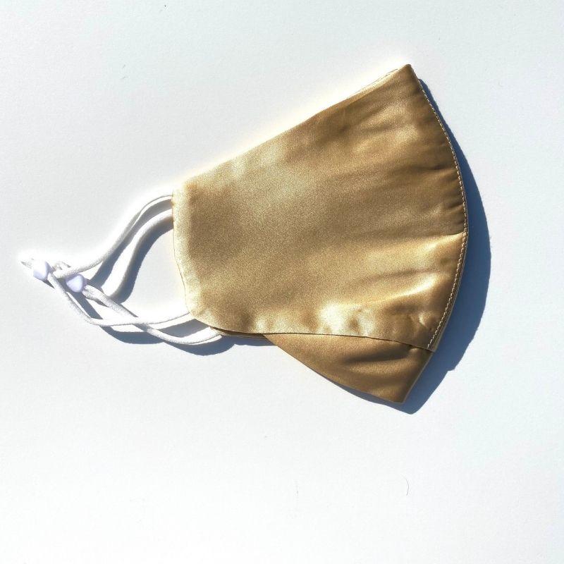 Goldene Seidenmasken Stoffmasken Textilmasken Schweiz - Maulbeer Seidenmasken 