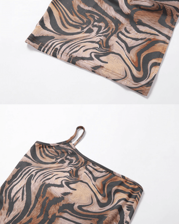 Braunes Kleid Damen Safari Look