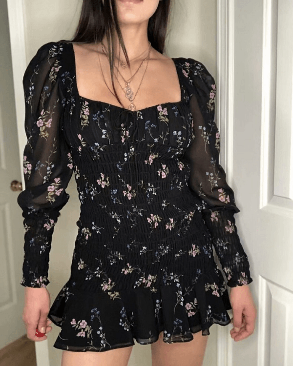 Minikleid Fiori Neri