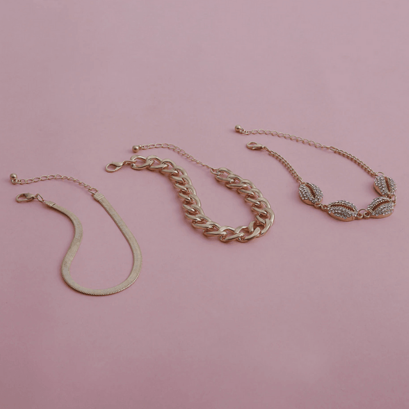 Boho Schmuck Armbänder Armketten Armband Damen Gold - Muschelkette Gliederkette