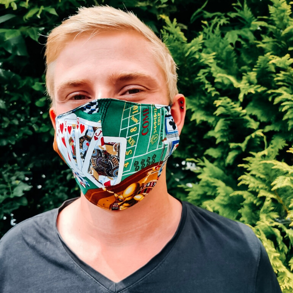 Poker Casino Maske Unisex Karten Roulette Motive