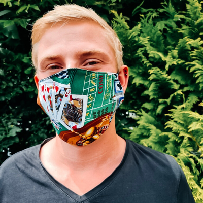 Poker Casino Maske Unisex Karten Roulette Motive