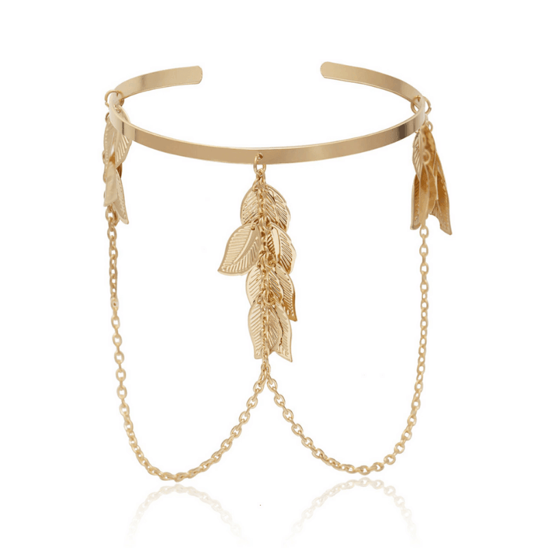 Oberarmreifen gold mit Ketten und Verzierung Hippie Style Schmuck