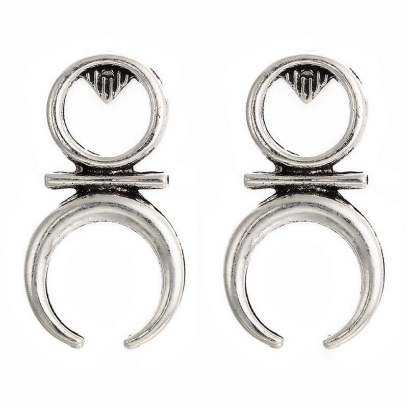 Silberne Ohrstecker Ohrringe im Boho Ethno Style - Modeschmuck Damen Ohrringe Just Style