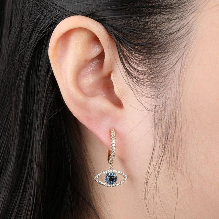 Fatima Auge Ohrringe aus hochwertigen Zirkonia Steinen