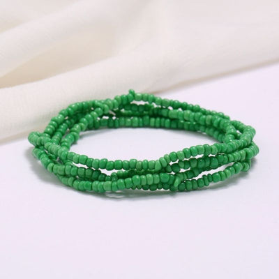 Gruene Damen Bauchkette Multifunktionale Perlenkette 