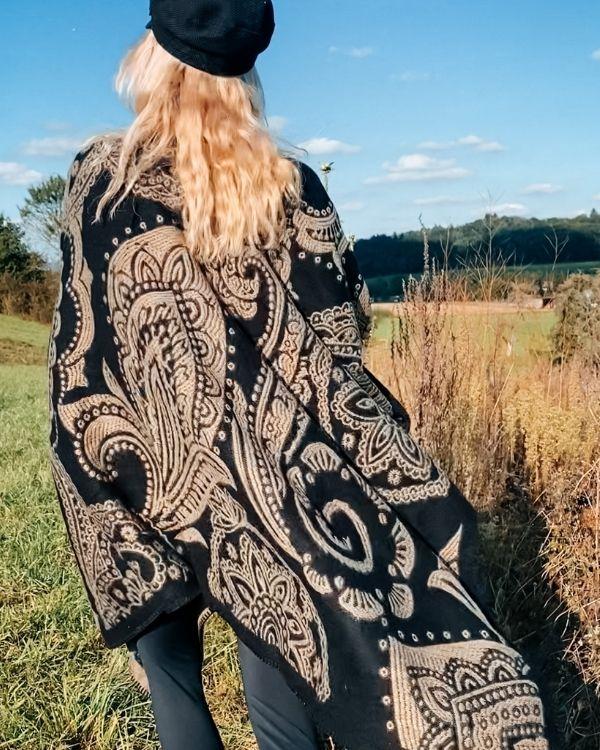 Asymmetrischer Poncho Cape Schal Damen Fashion Schweiz 