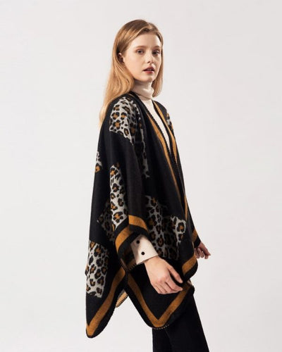 Damen Ponchos Capes im Bohochic Look - Herbst Winter Fashion Bekleidung Cape 