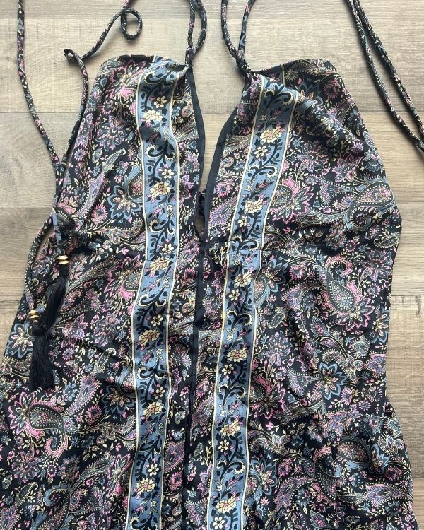 Damen Boho Paisley Kleid zum binden - Maxikleid Sommer online kaufen
