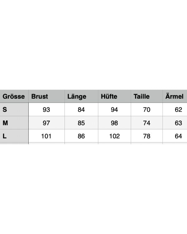 Groessentabelle Satin Midi-Kleid 