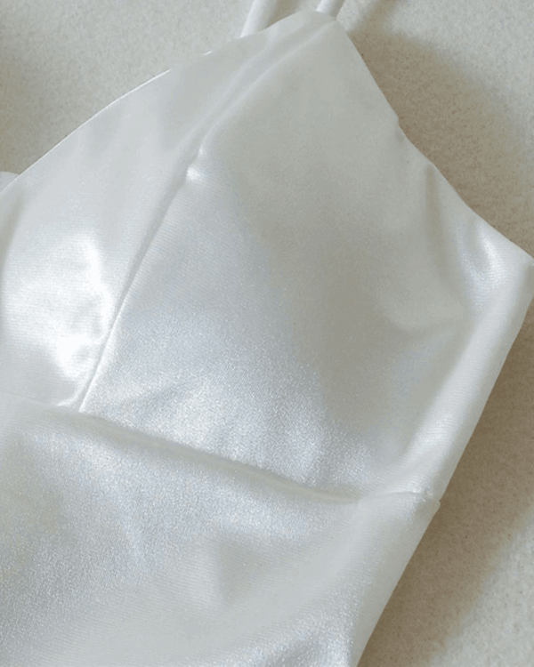 Leichter Polster BH Top weiss