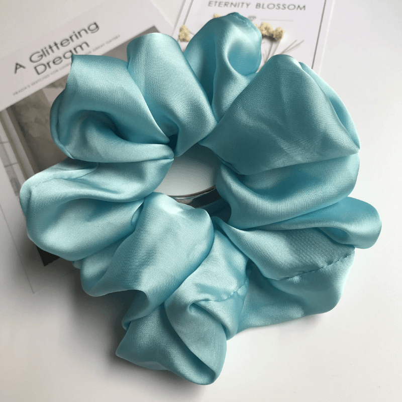 hellblau petrol Scrunchie Haargummi