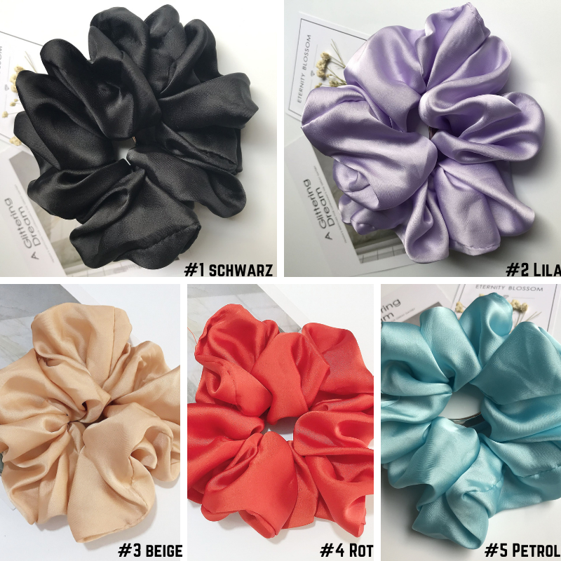 Kleine Satin-Haargummis (2 Stück, Violett) – Weich, Seidig, Knickfrei Für Feines Haar