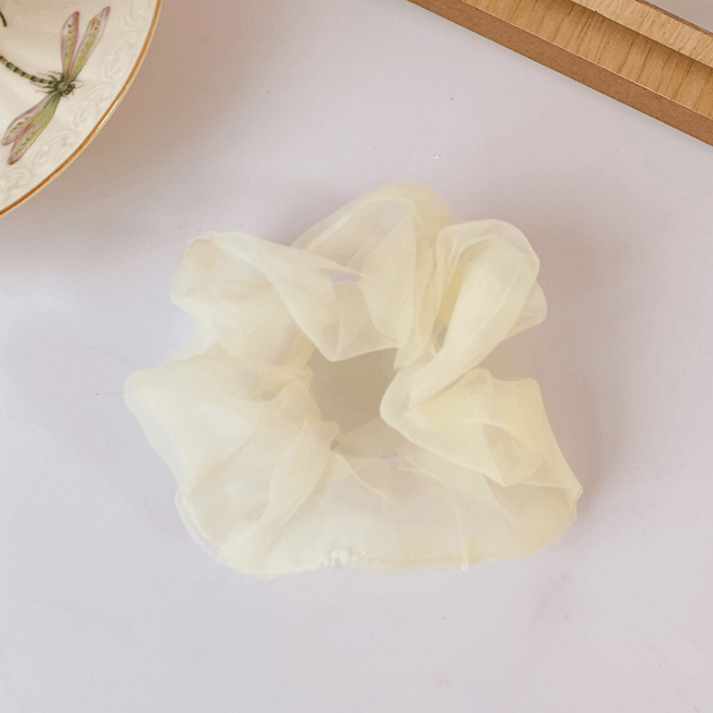 weiss mesh scrunchie transparent fashion style