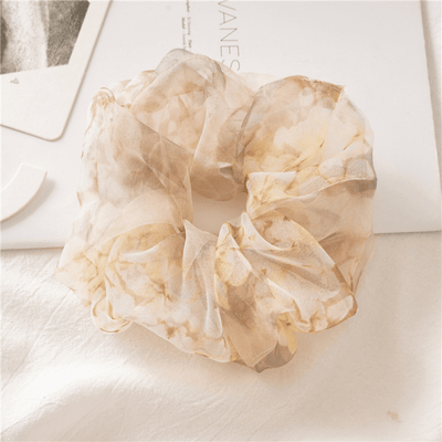 beige elegant Haargummi Style Scrunchie
