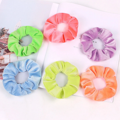 Pastel Farben Scrunchie Haargummis aus Samt Velvet Schweiz kaufen