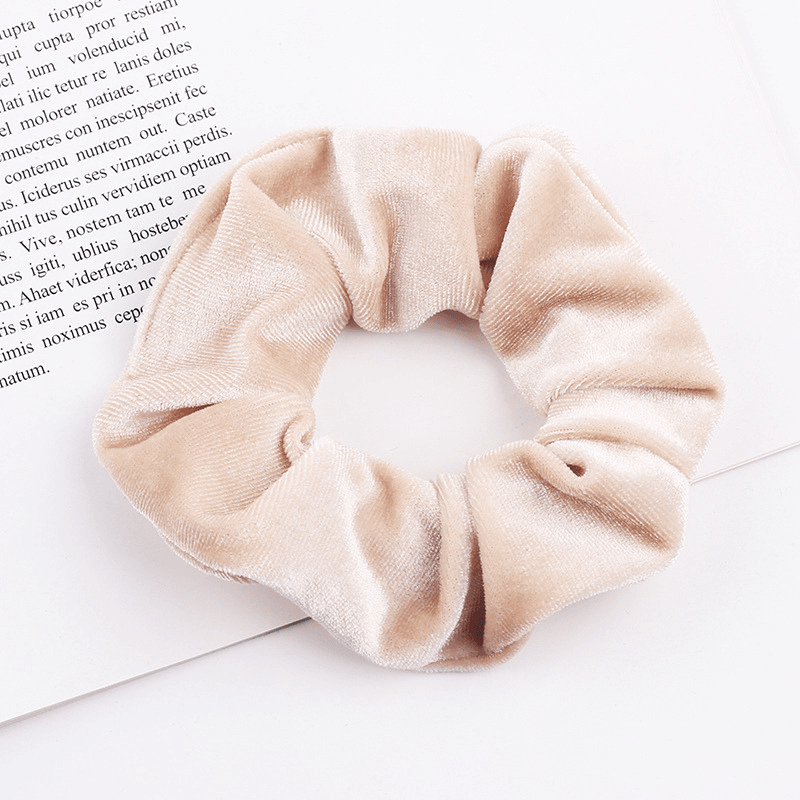 Scrunchie Haargummi Samt Velvet weiss