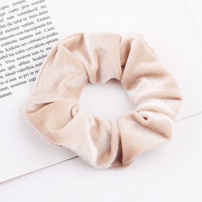 Scrunchie Haargummi Samt Velvet weiss