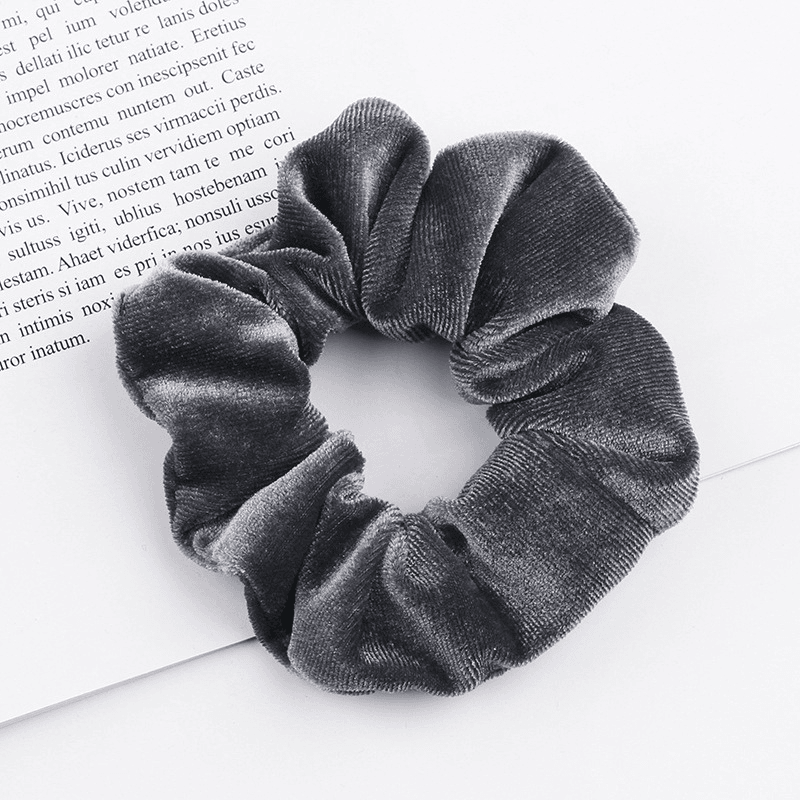 Scrunchie grau Haargummi Velvet Samt Schweiz