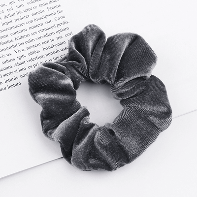 Scrunchie grau Haargummi Velvet Samt Schweiz