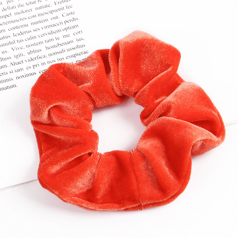 Haar Accessoires Haargummi Scrunchie koral rot