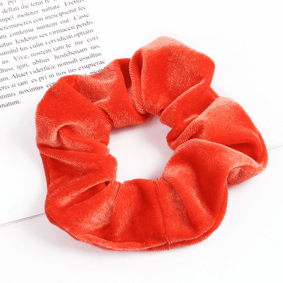 Haar Accessoires Haargummi Scrunchie koral rot