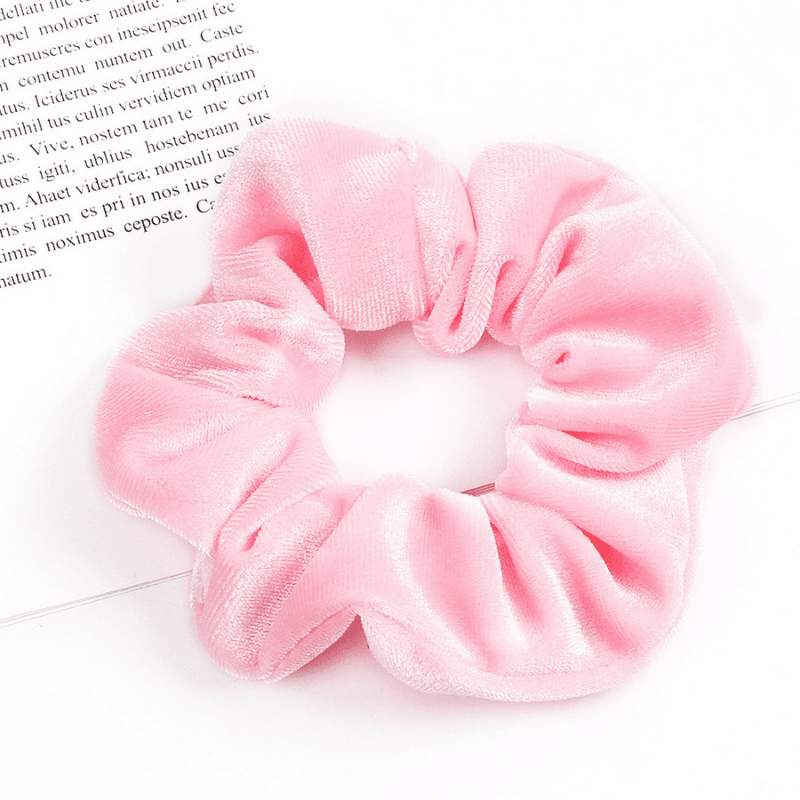 rosa Haargummi Scrunchie pastel Farbe