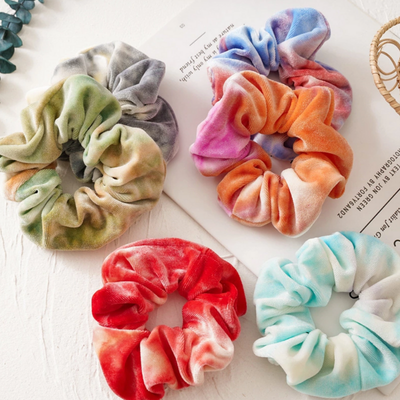 Scrunchie Samt Velet Haargummi Batik Style