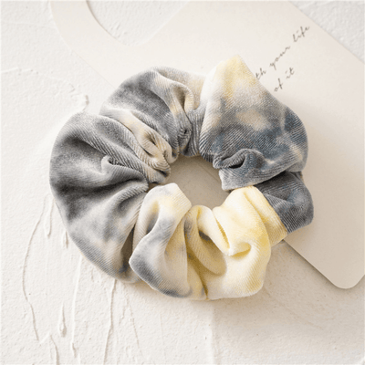 Creme Grau Scrunchie Haargummi Bohemian