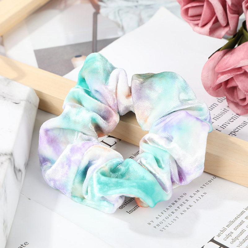 Haar Accessoire Scrunchie Haargummi hellblau