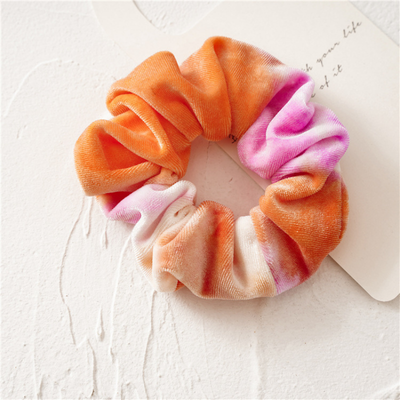 Orange Sommer Style Scrunchie Haargummi Haarschmuck