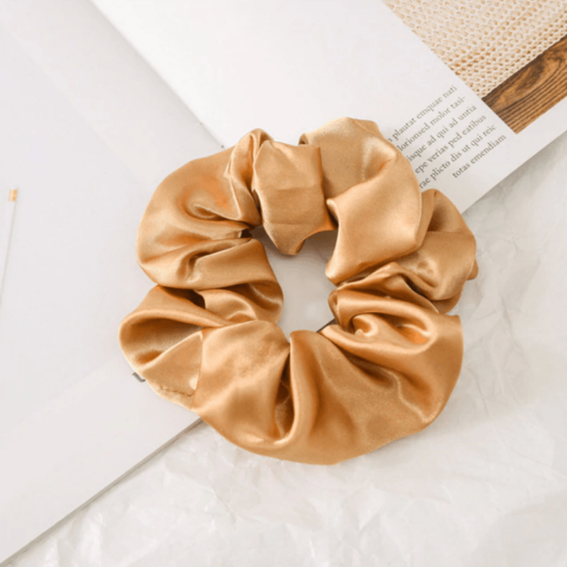 Gold Scrunchie Haargummi Satin
